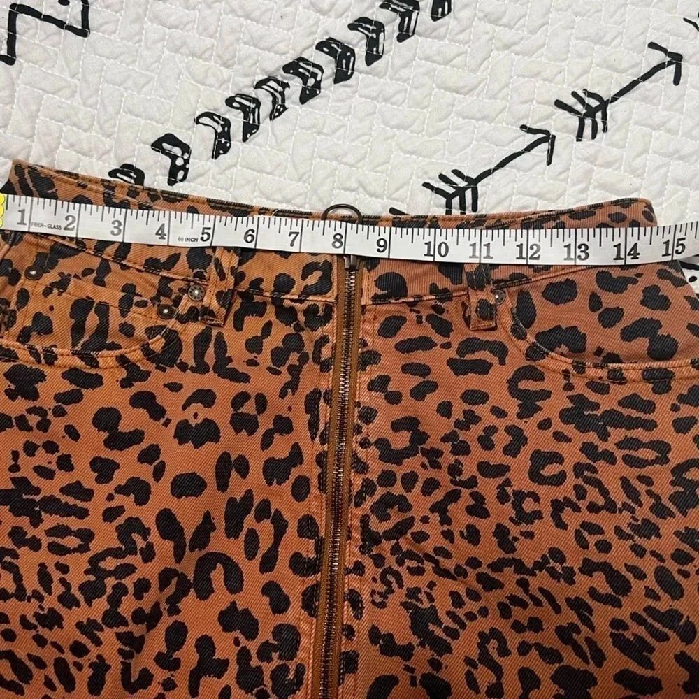 Free people Leopard Print Denim We The Free Mini Skirt by we the Free 27 4 - Picture 13 of 13